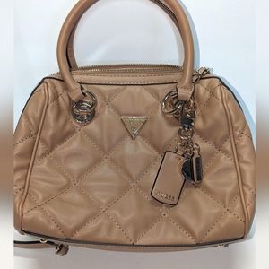 Guess Cessily box Satchel beige